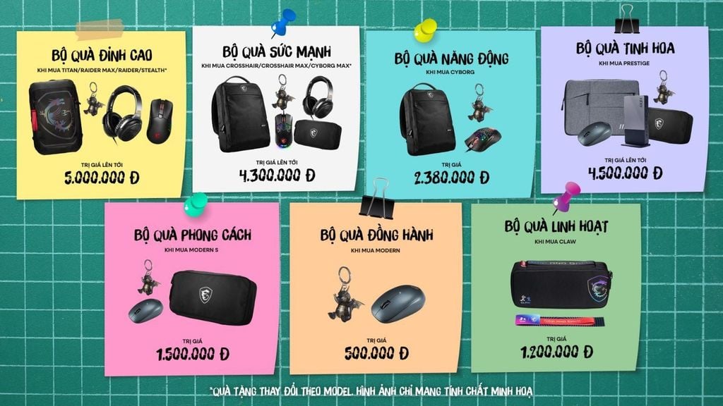 ảnh minh họa quà cho event back to school MSI 2026