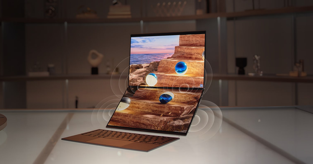 laptop asus zenbook duo ux8407aa sn138ws hệ thống 6 loa