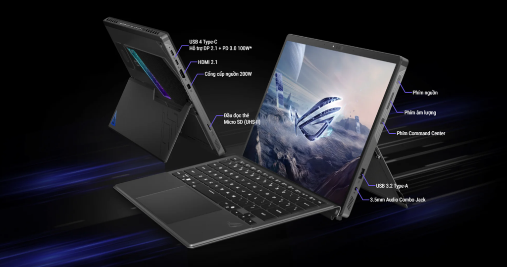 cổng kết nối laptop gaming asus rog flow z13 gz302ea ru232ws