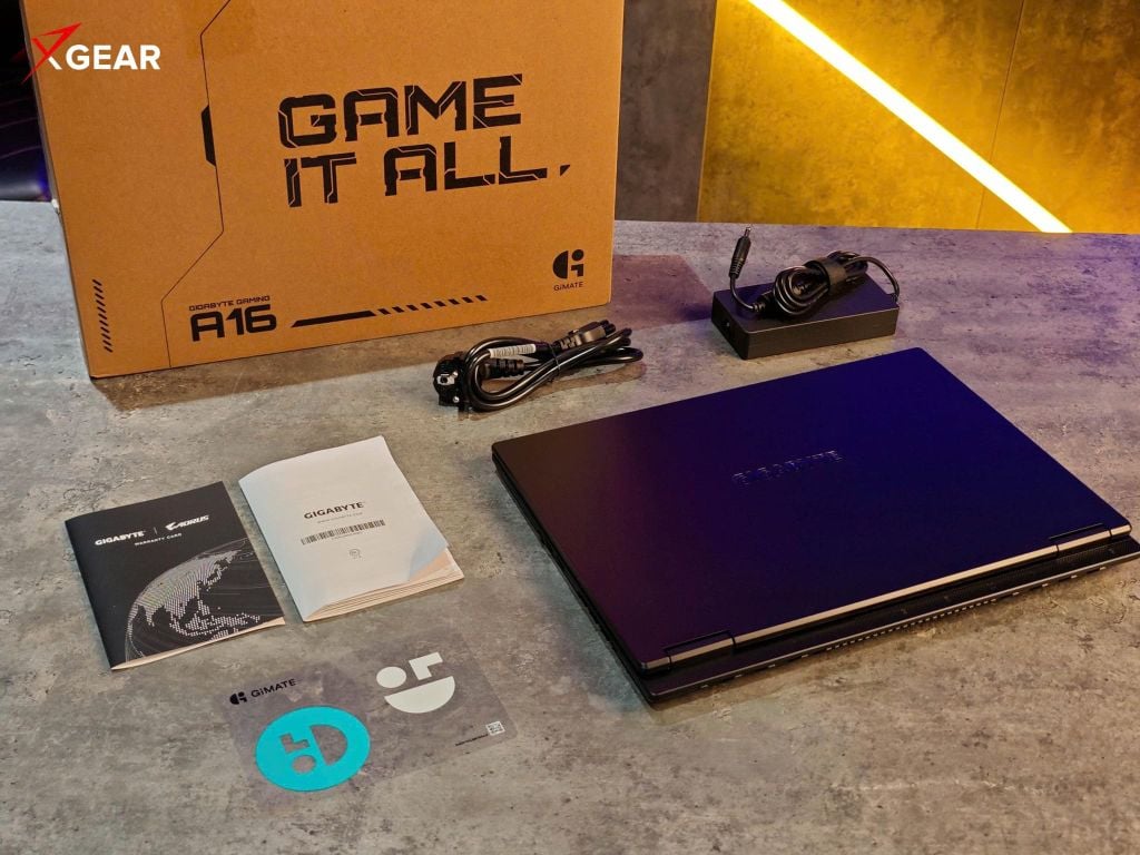 nguyên bộ laptop gaming gigabyte a16 ga63h 3thk3vn893sh