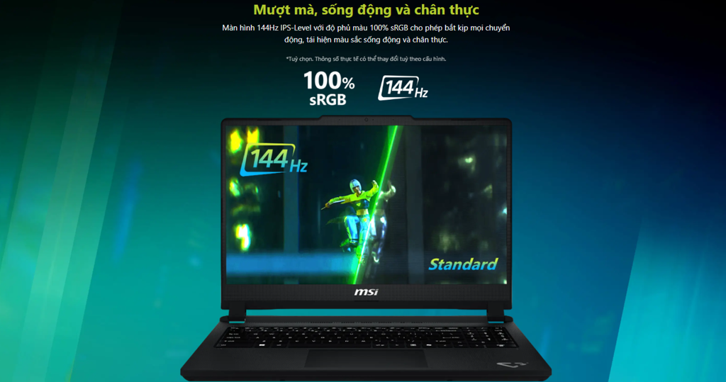 laptop gaming msi cyborg 15 c13weo 417vn màn hình