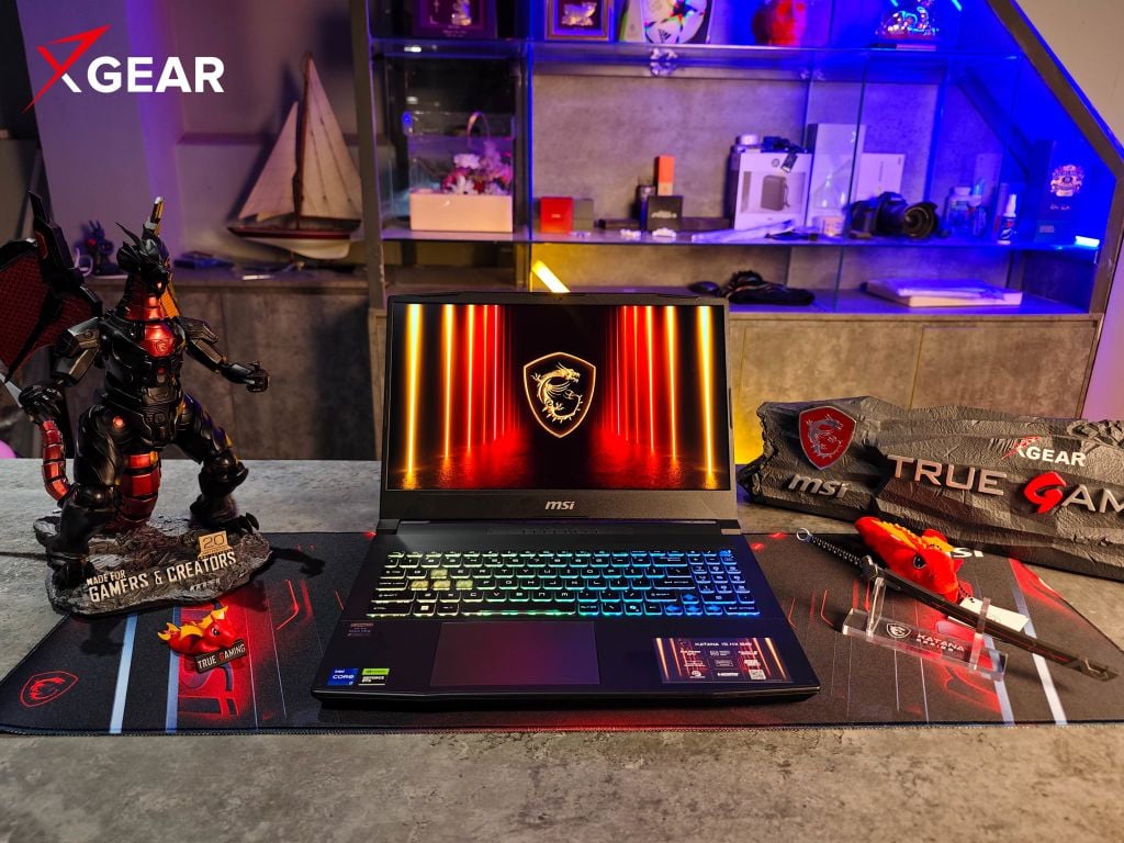 MSI Katana 15 HX B14WEK 295VN thiết kế mang phong cách gaming mạnh mẽ