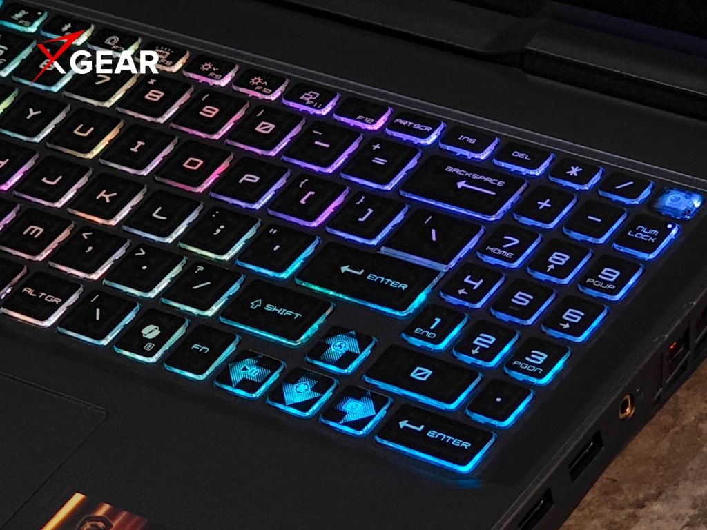 bàn phím 4 vùng RGB rực rỡ MSI Vector 16 HX AI A2XWHG 010VN