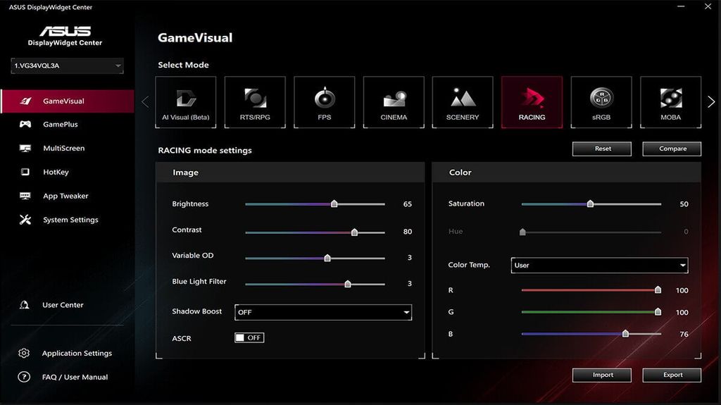 DisplayWidget Center