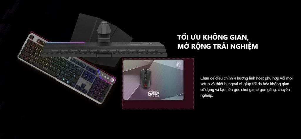 màn hình MSI MPG 272QRF X36 được thiết kế theo tiêu chuẩn công thái học điều chỉnh linh hoạt