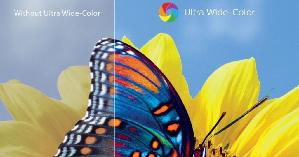 Màn hình Philips sử dụng công nghệ Ultra Wide-Color, cho góc nhìn sống động