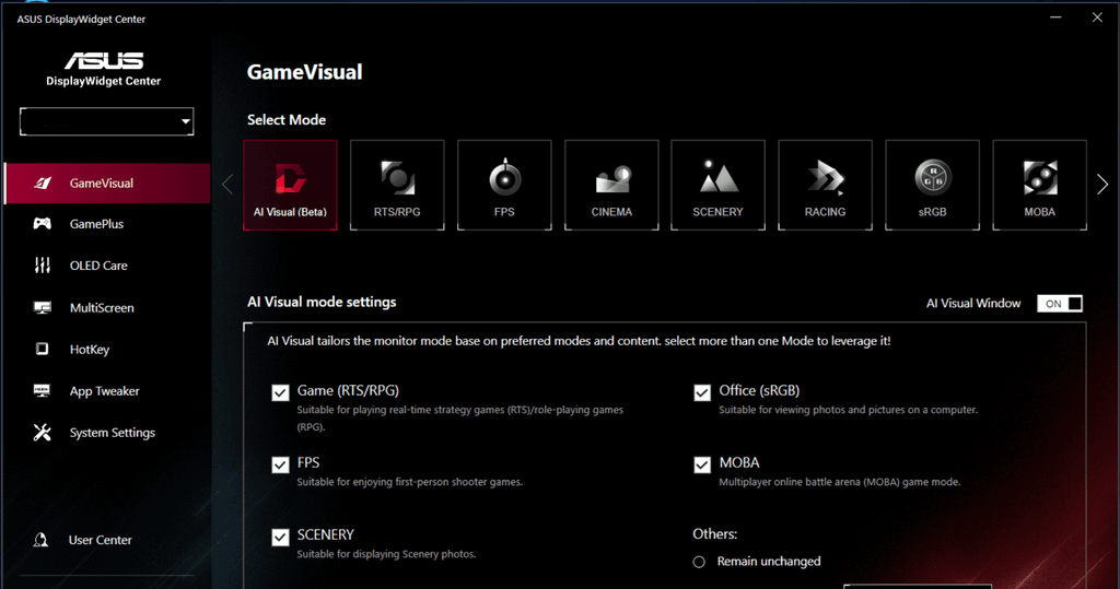 giao diện DisplayWidget Center