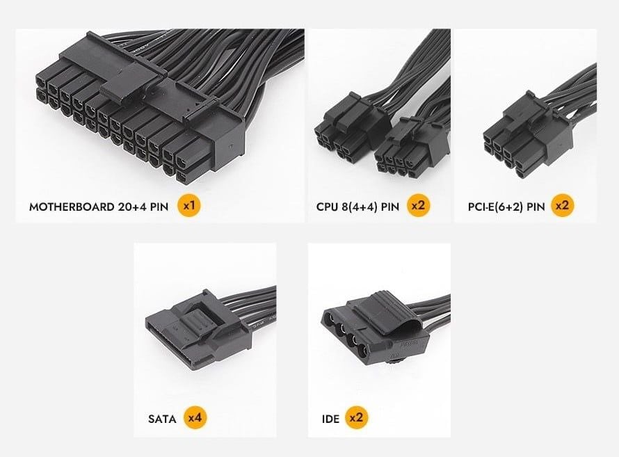 nguon may tinh darkflash emt750 các dây nguồn