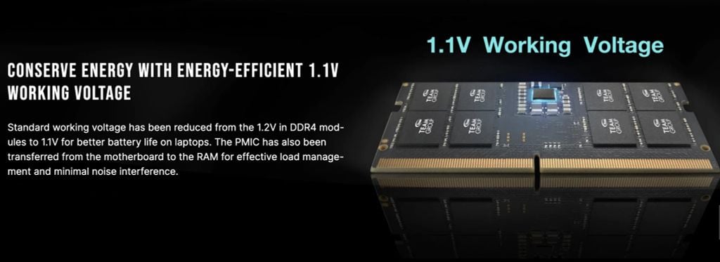 Ram Laptop TeamGroup Elite 16GB DDR5-4800Mhz