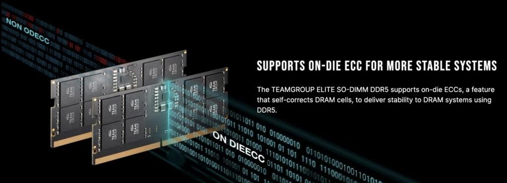 Ram Laptop TeamGroup Elite 16GB DDR5-4800Mhz