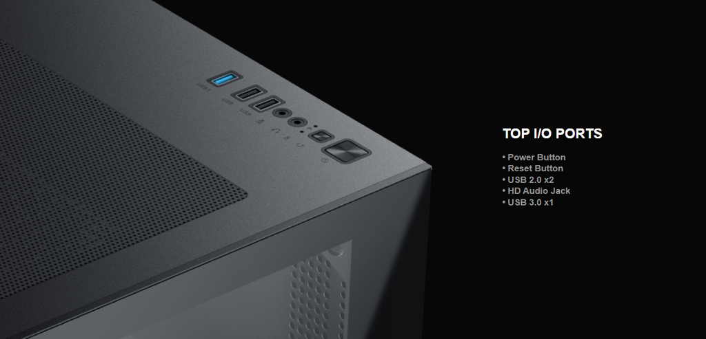 hệ thống cổng kết nối case xigmatek aqua m nano ii