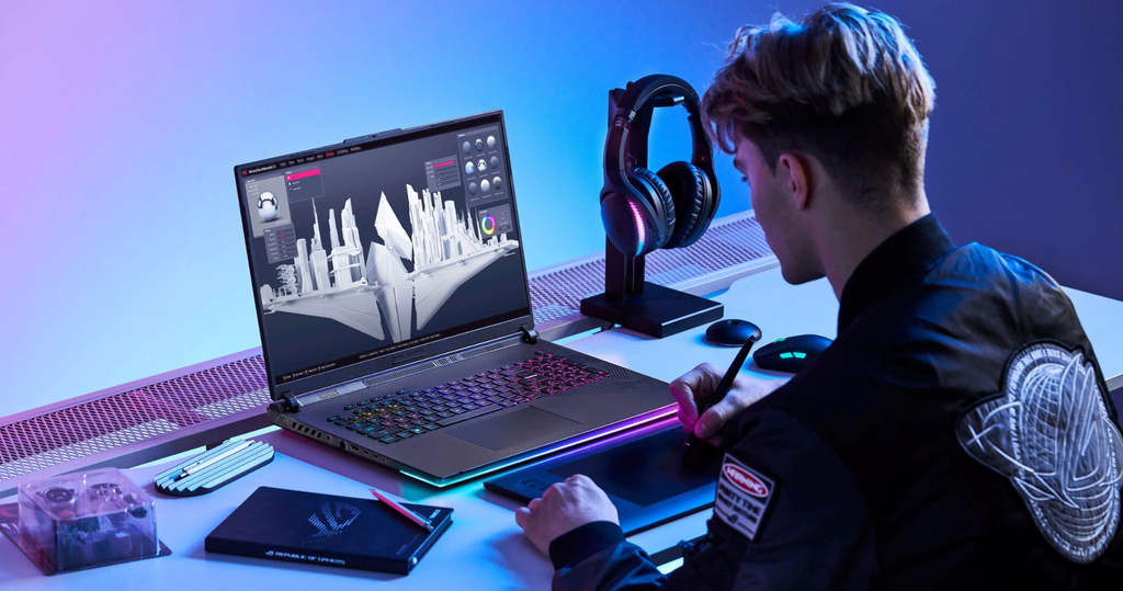 làm đồ họa trên laptop Rog