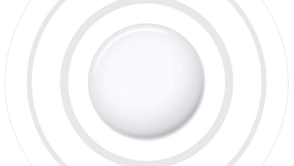 Apple AirTag (back view).