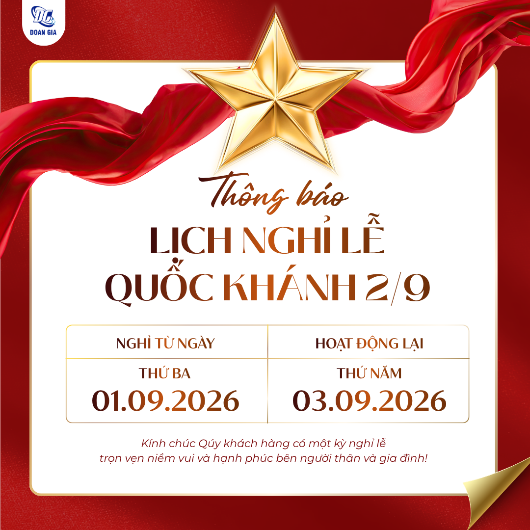 thông báo nghỉ lễ Quốc Khánh 2 tháng 9