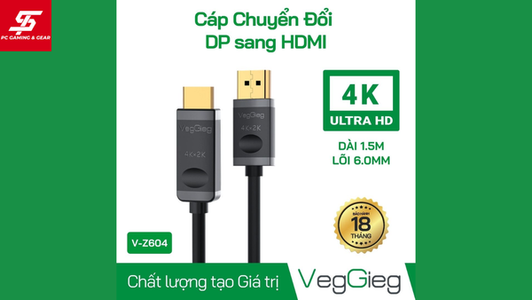 VegGieg Display Port Sang HDMI 4K V-Z604