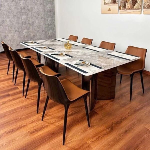 Bàn ăn mặt đá 8 ghế Tenge ACC0050
