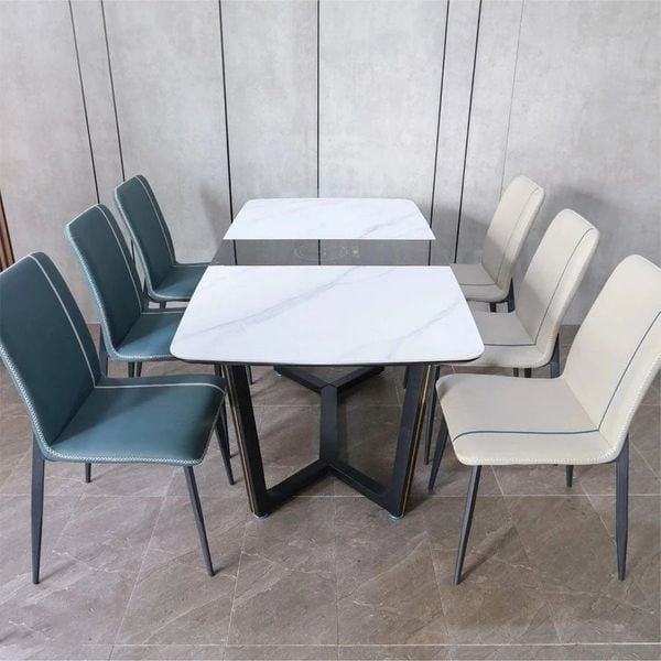 Bàn Ăn Wabi Mặt Đá Ceramic