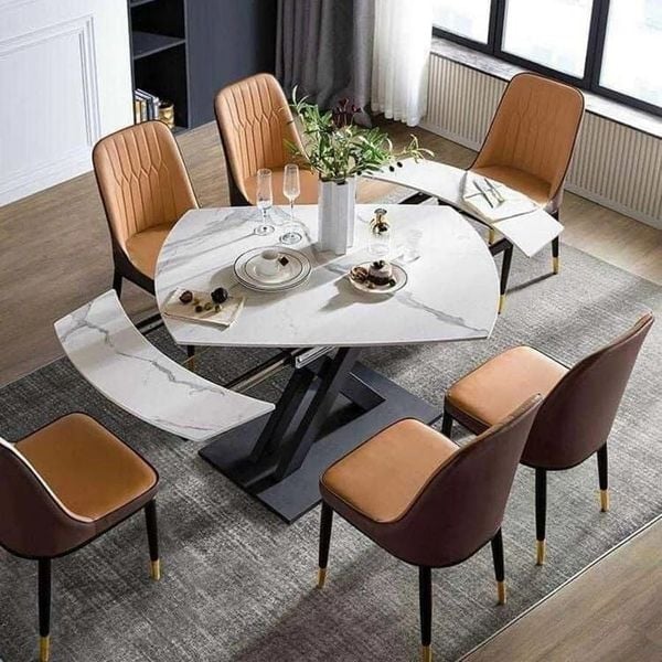 Bàn ăn mặt đá thông minh Ceramic Apolo