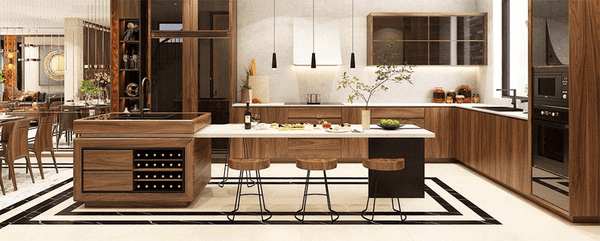 Bàn đảo bếp đầy đủ công năng