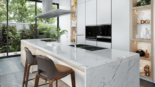 Bàn đảo bếp đá nhân tạo