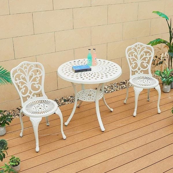 Bộ bàn ghế nhôm đúc đa dạng kiểu dáng và màu sắc