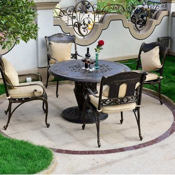 Bộ bàn ghế nhôm đúc BN07N + HPGN56