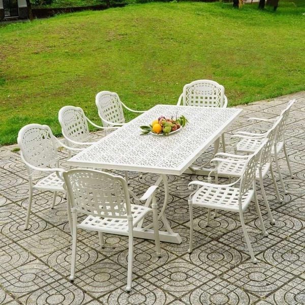 Bộ bàn ghế nhôm đúc ngoài trời BN20M + DPAV4