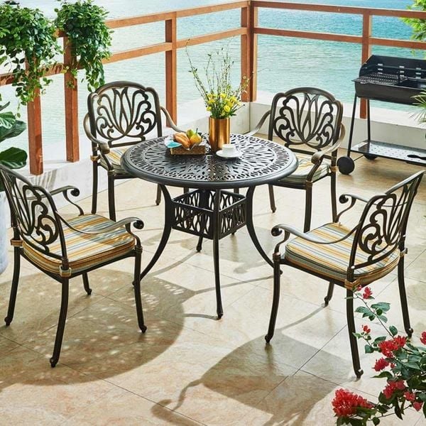 Bộ bàn ghế nhôm đúc BN03 + DPAV4A