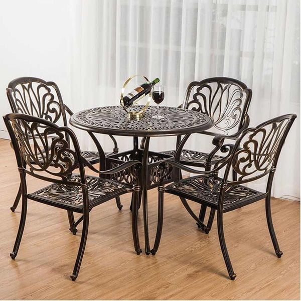 Bộ bàn ghế nhôm đúc BN03 + DPAV4A