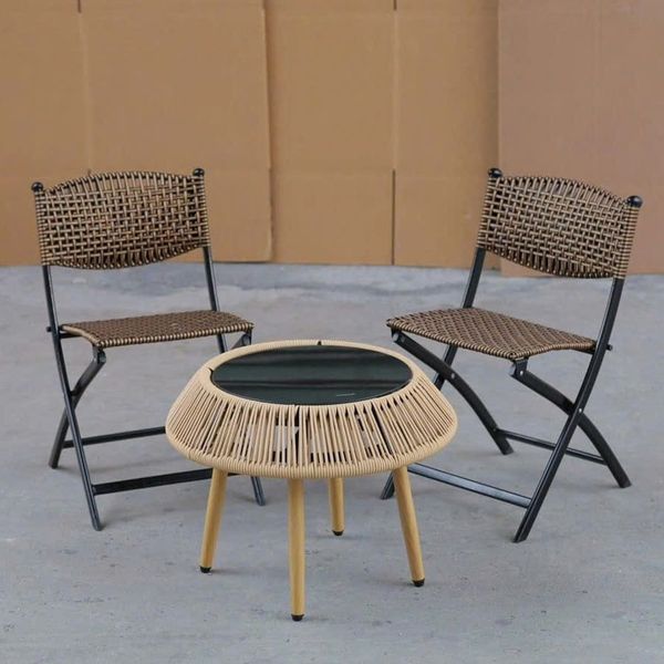 Bộ bàn ghế ban công mây tre tự nhiên