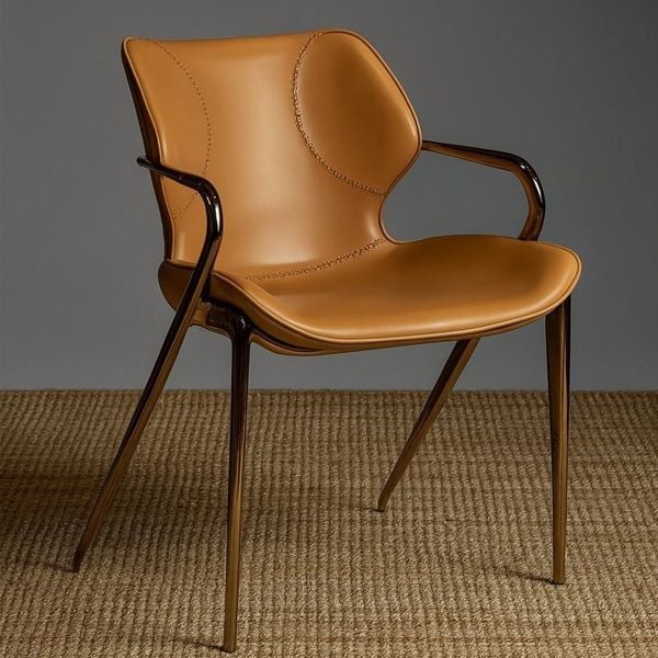 Ghế ăn bọc da mạ vàng Celeste ADT150