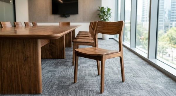 Ghế phòng họp gỗ tự nhiên chân tĩnh