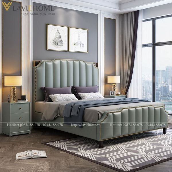Giường ngủ bọc da AD16
