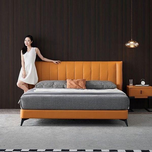Giường ngủ bọc da Fami
