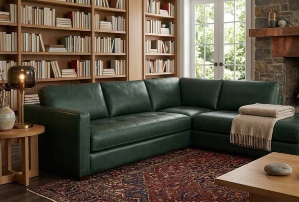 Sofa bọc da thật cao cấp