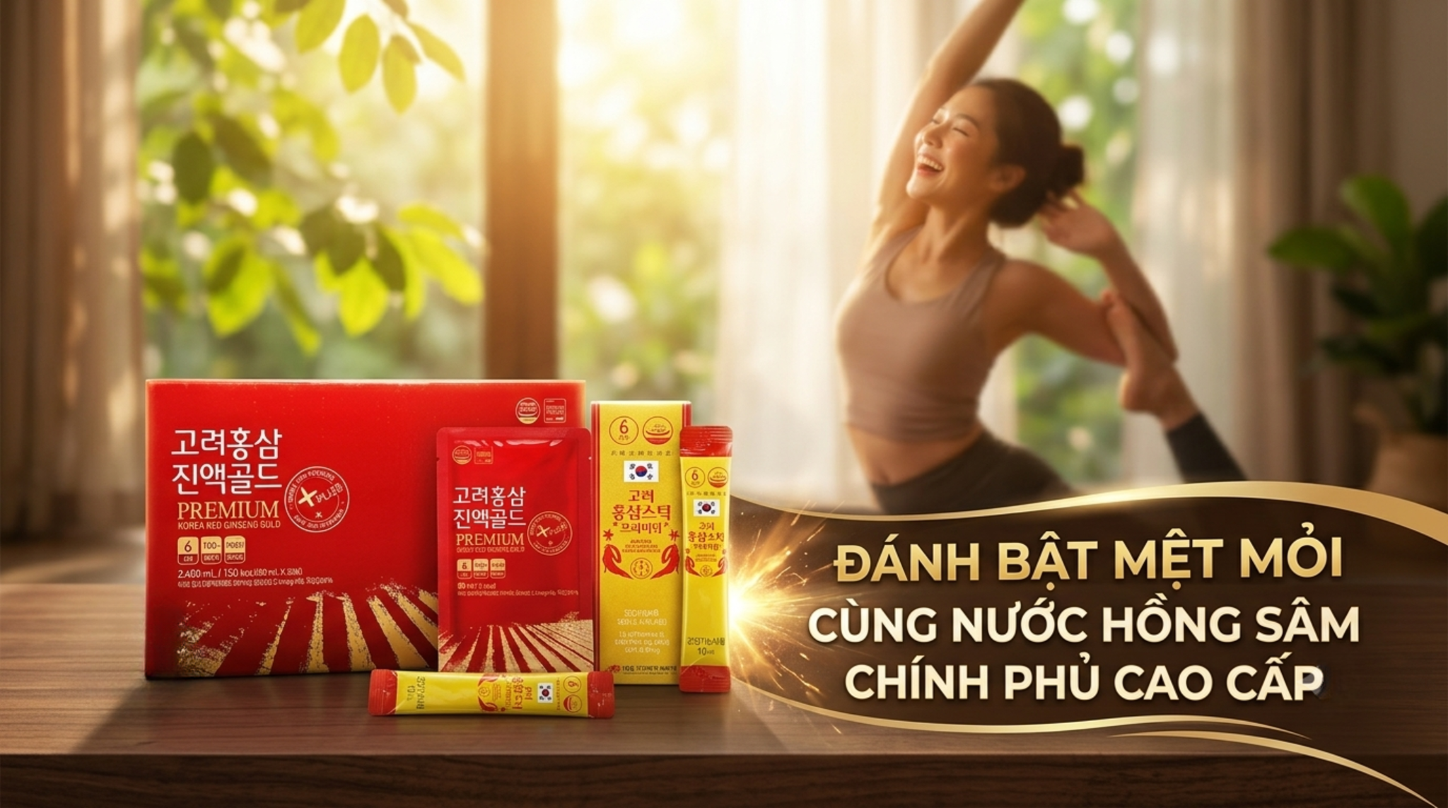 Đánh bật mệt mỏi cùng nước hồng sâm chính phủ cao cấp