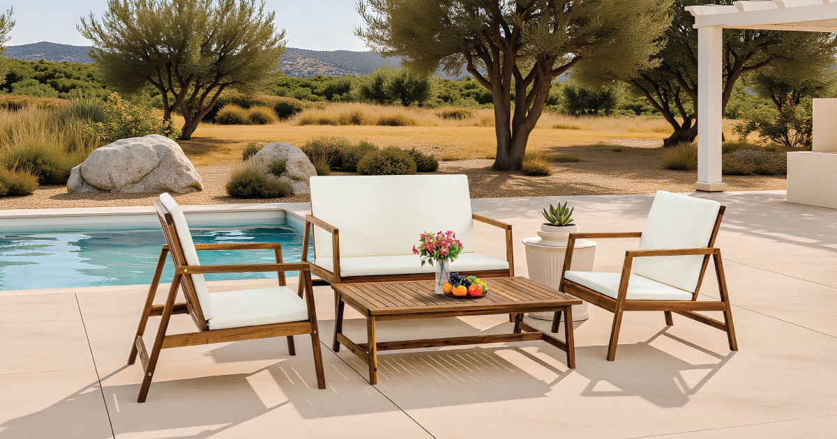 Bộ Bàn Ghế Trà Sofa Gỗ