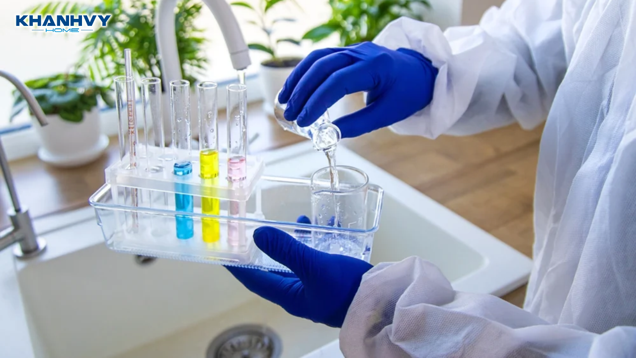 Cặn trắng bám trên ấm đun, vòi nước và sen tắm là dấu hiệu thường gặp của nước nhiễm đá vôi.