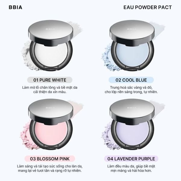 Phấn Phủ Hiệu Chỉnh Sắc Da & Làm Mờ Lỗ Chân Lông BBia Eau Powder Pact