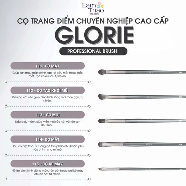 Cọ Trang Điểm Chuyên Nghiệp Cao Cấp Glorie Professional Brush