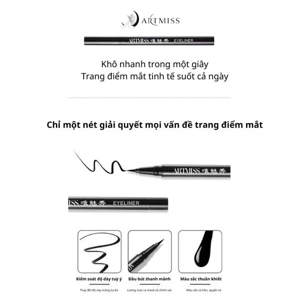 Bút Kẻ Mắt Artmiss Color Fixing Rotating Liquid Eyeliner