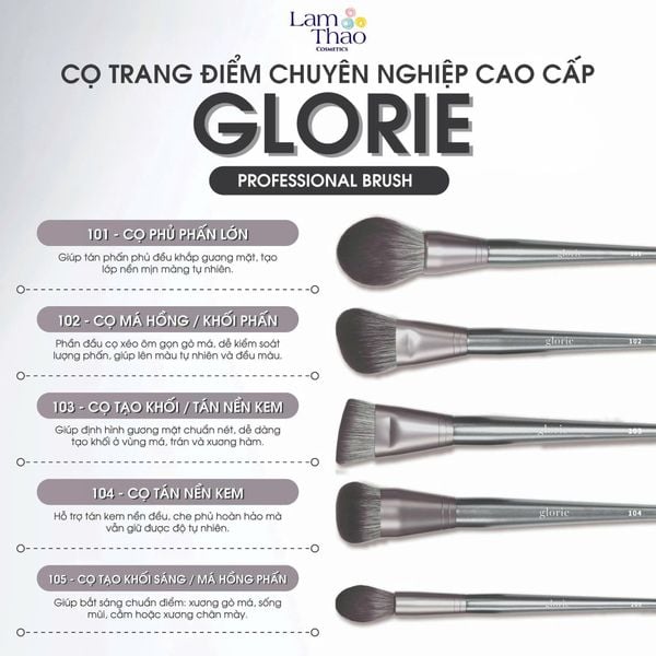 Cọ Trang Điểm Chuyên Nghiệp Cao Cấp Glorie Professional Brush