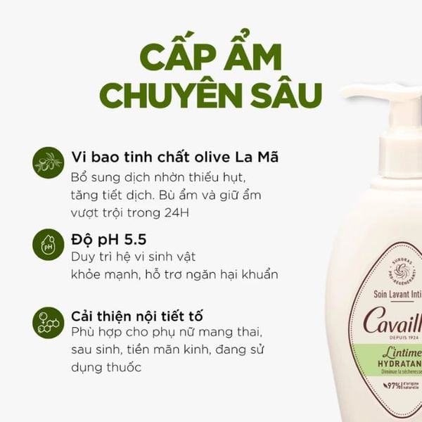 Dung Dịch Vệ Sinh Phụ Nữ Cấp Ẩm Chuyên Sâu Cavailles L'intime Hydratant