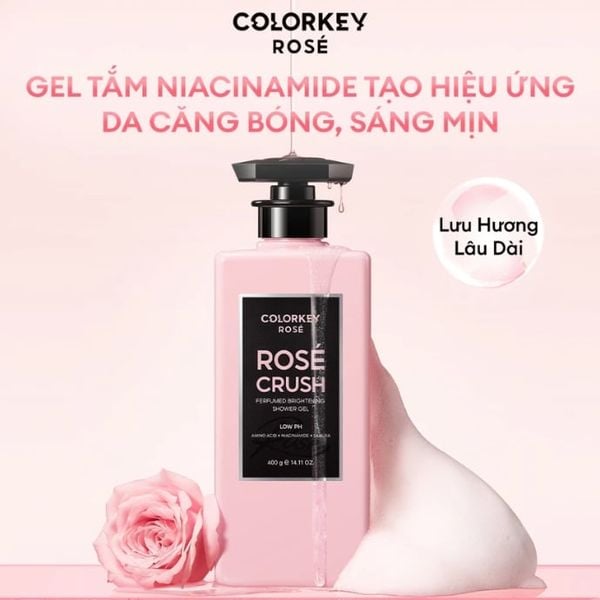 Gel Tắm Colorkey Rose Rose Crush Perfumed Brightening Shower Gel