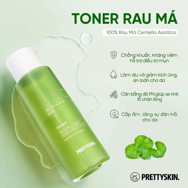 Nước Hoa Hồng PrettySkin The Pure Jeju Cica 100 Toner