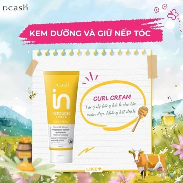 Kem Dưỡng Và Giữ Nếp Cho Tóc Dcash Intouch Butter Milk And Honey Curl Cream