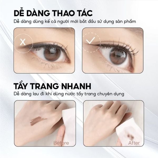 Bút Kẻ Viền Mắt Jejo One Stroke Smooth Gel Eyelinear