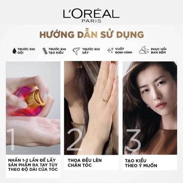 Dầu Dưỡng Tóc Chiết Xuất Hoa Hồng L’Oréal Elseve Extraordinary Oil Serum With French Rose Oil