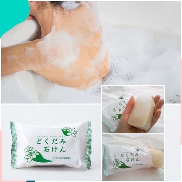 Xà Phòng Chinoshio Dokudami Diếp Ca Dokudami Natural Skin Soap