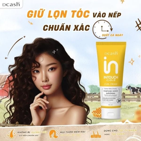 Kem Dưỡng Và Giữ Nếp Cho Tóc Dcash Intouch Butter Milk And Honey Curl Cream